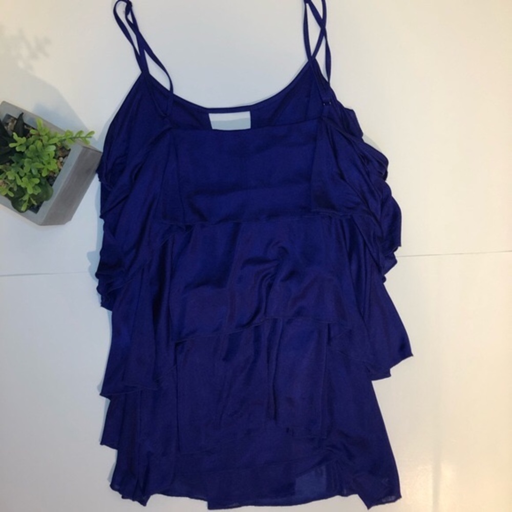 BCBG MaxAzria Purple Tiered Ruffle Tank - Picture 4 of 11